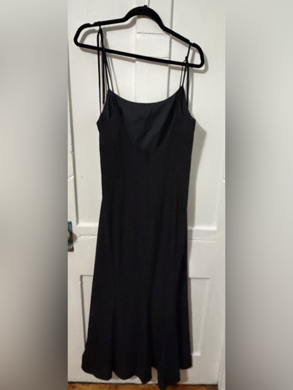 Amsale black slip dress